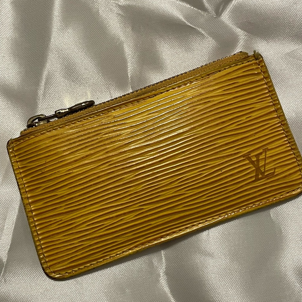 Louis Vuitton Yellow Epi Leather Key Card Holder